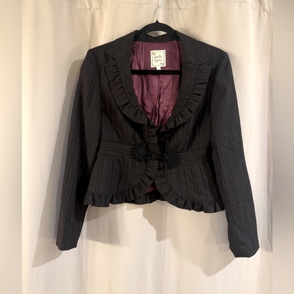 Women's Black and Purple Nanette Lenore Blazer - Picture 1 of 7